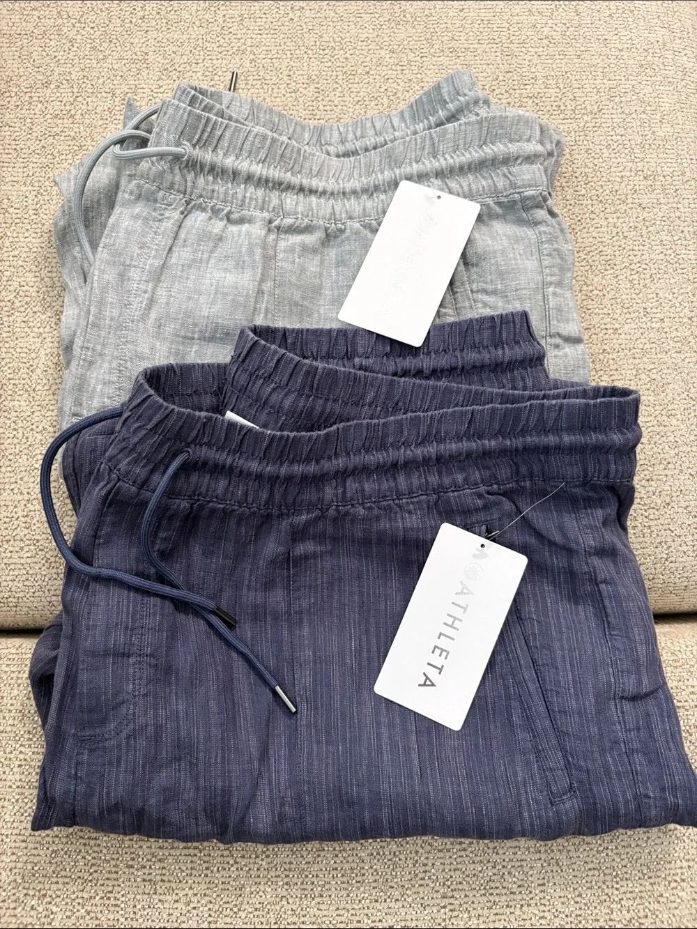 ATHLETA Gap 2pr Bundle Blue/Gray Pull-on pants wide leg Pants 2X